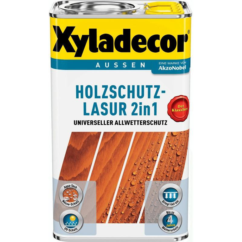 Xyladecor Holzschutz-Lasur 2in1 grau 5 l (5255582) mit 5,99€ Rabatt