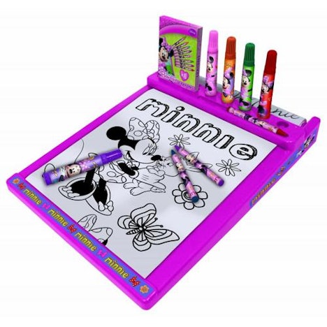 Disney Minnie Mouse Kinder Malunterlage Violett Wachsmalstifte Filzstifte