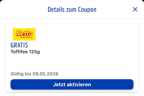 GRATIS Toffifee 125g in der Payback App bei Netto