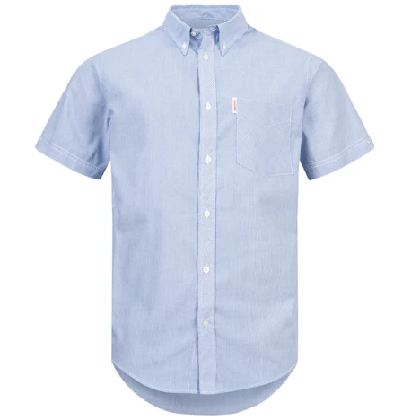Brutus Jeans Kurzarm Hemd für 11€ - in der Farbe Blau, Größe S bis L