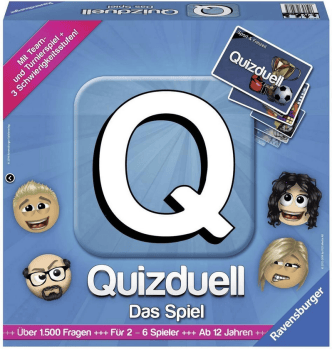 Quizduell - Das Brettspiel von Ravensburger für 20€ - über 1.500 Fragen, für 2-6 Spieler