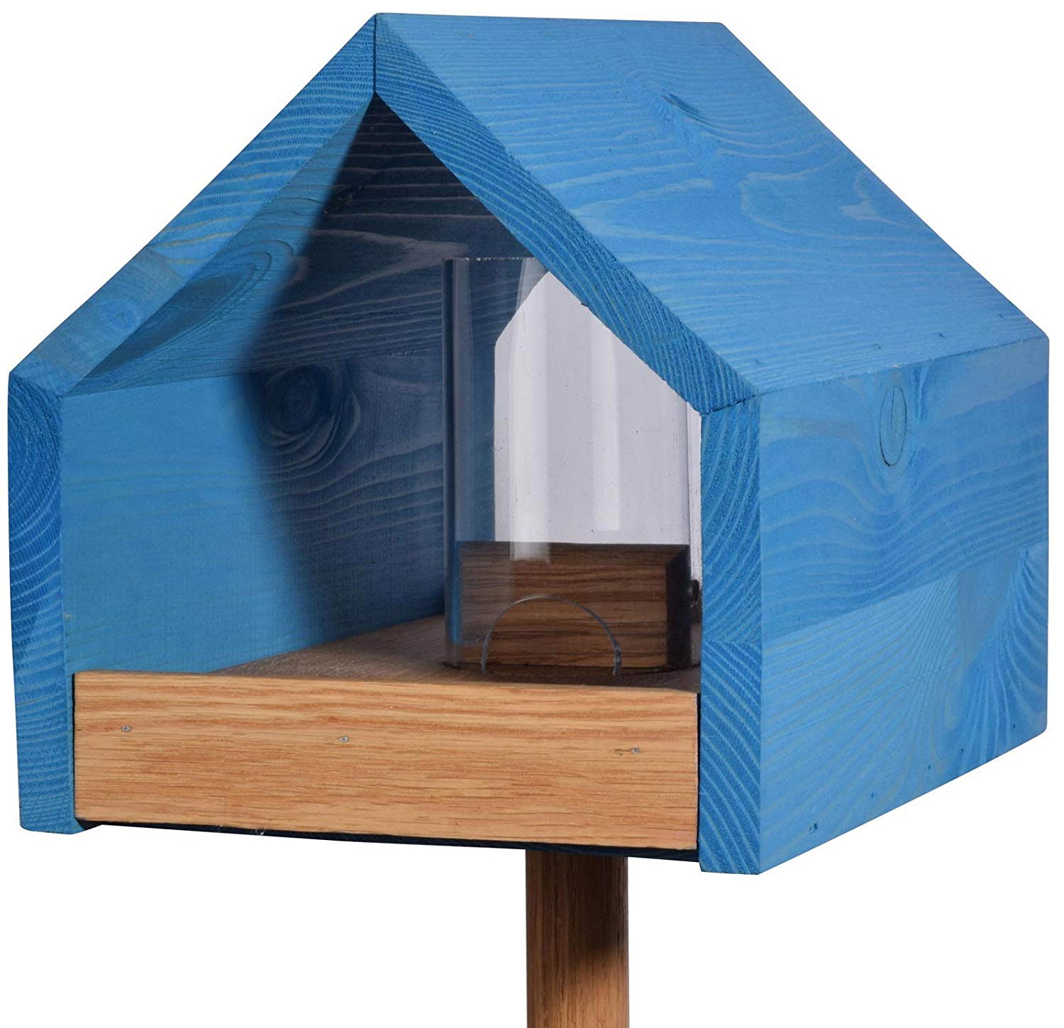 Amazon - Luxus-Vogelhaus Eiche-Vogelfutterhaus mit Ständer, Satteldach, Futtertablett und Silo 10,61 Euro
