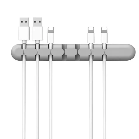 Mehrzweck Desktop Telefon Kabelaufwicklung Silikon Kopfhörer Clip Ladegerät Drahtseil Veranstalter Halter