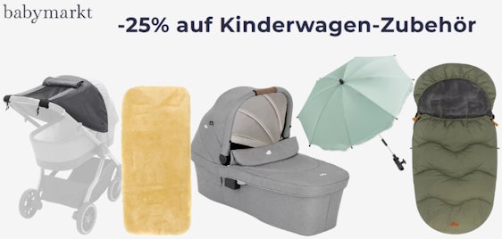 Babymarkt: 25% Rabatt auf Kinderwagen-Zubehör 👶 z.B.: Joie Ramble XL Pebble 2024 für 62€
