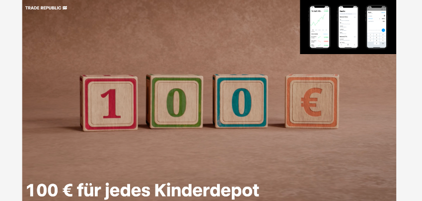 🚸 Kinderdepot: 100€ Bonus bei Trade Republic + 100€ für Freunde
