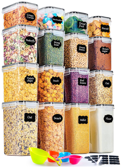 16x GoMaihe Vorratsdosen für 30€ - 2l, 1,4l &amp; 0,8l, mit Stickern zum Beschriften