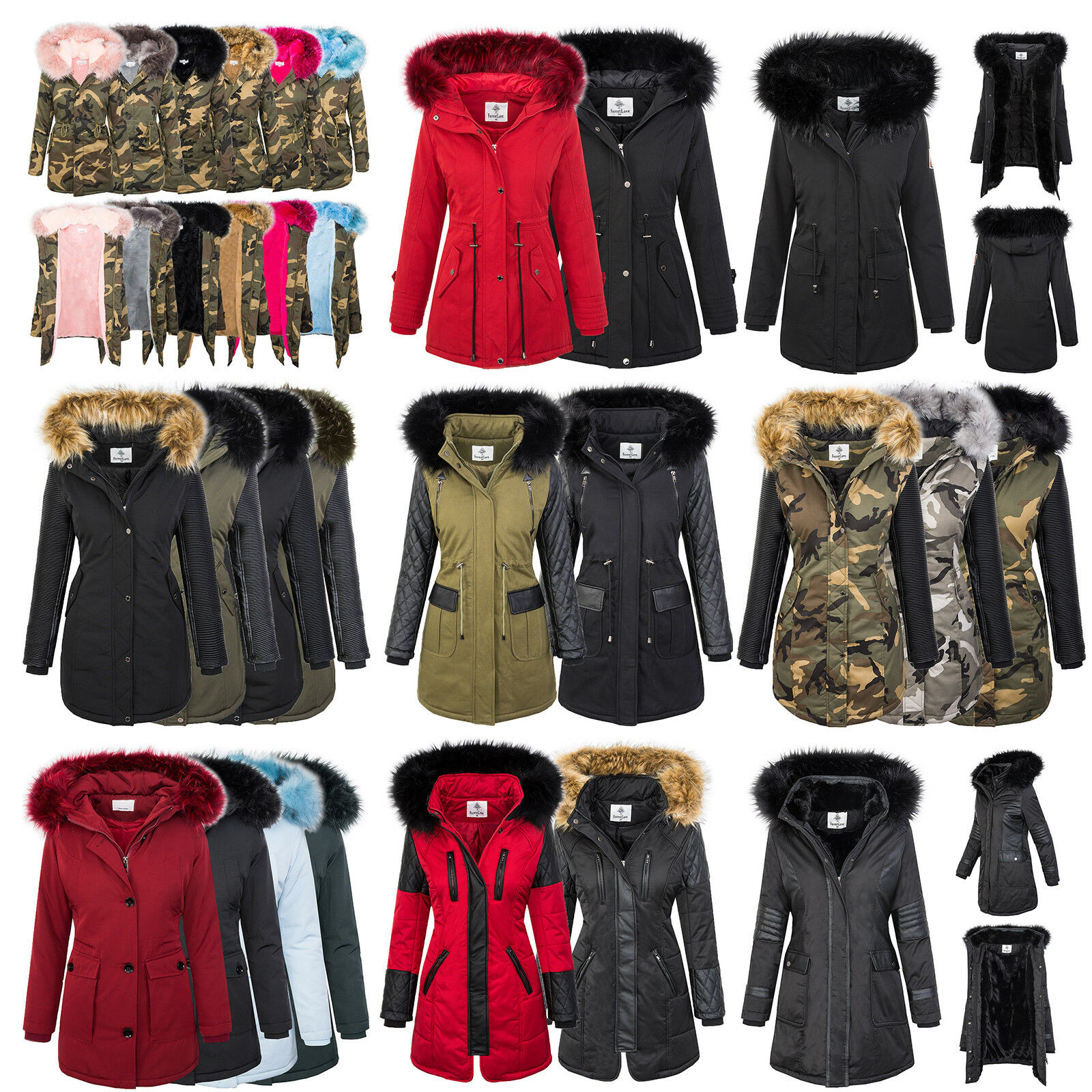 Designer Damen Jacke Parka 