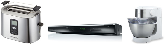 Saturn Super Sunday - Rowenta TT 6180 Toaster für 19€ / Toshiba SD1010KE DVD-Player für 19€ / Kenwood KM 260 Küchenmaschine für 88€