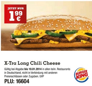 Statt Burger King Gutscheinen: PLU-Code nennen & Rabatt bekommen!