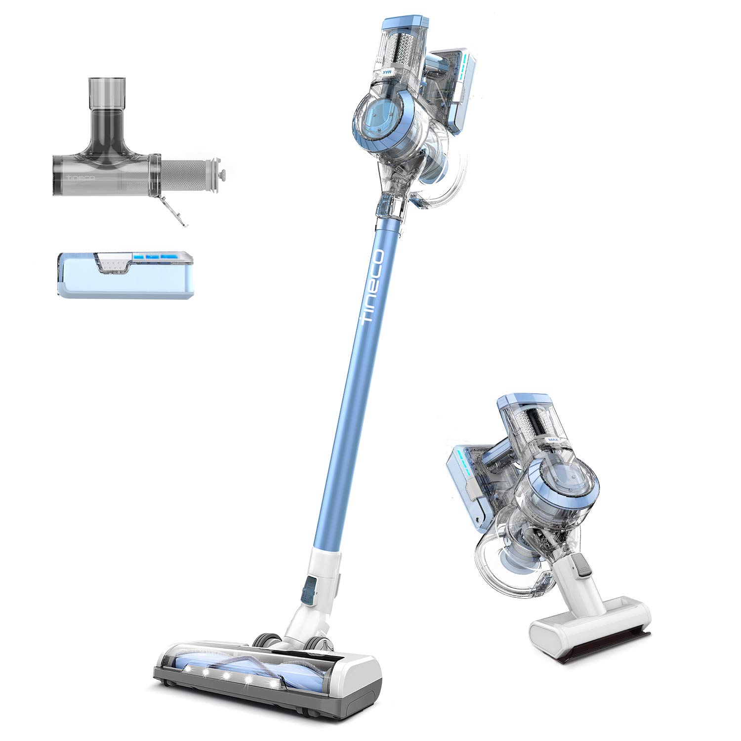 Akku Staubsauger 22KPa, schnurloser Staubsauger mit starker Saugleistung