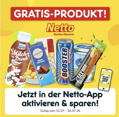 Netto APP Sammeldeal: z.B. Yum Yum Instandnudeln, vehappy No Milk,