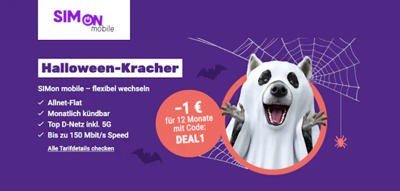 Monatlich kündbar & 0€ Anschlusspreis 🤙 SIMon mobile Vodafone Allnet-Flats | 50GB für 8,99€/Monat