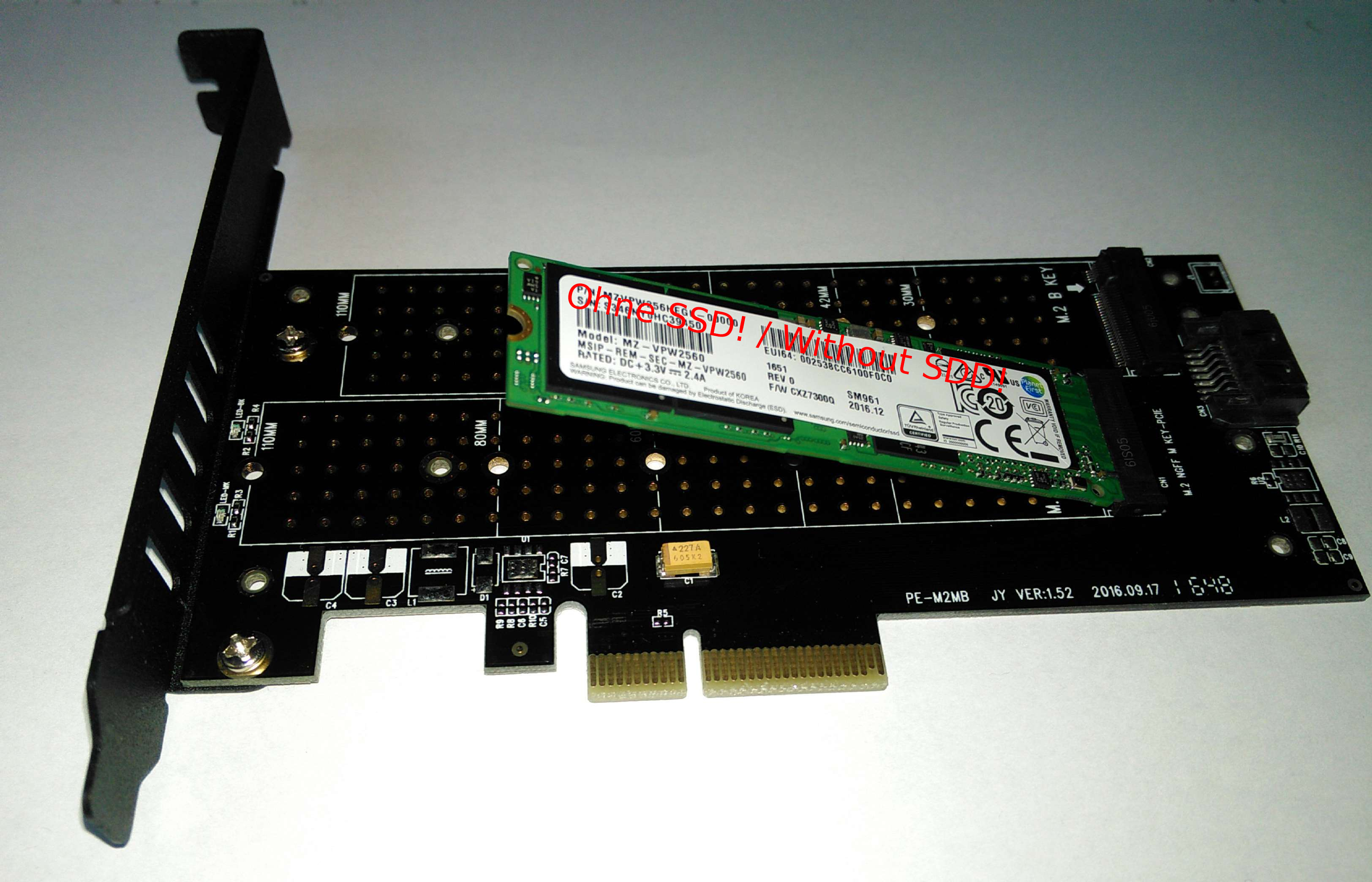 Die beliebte NGFF M.2 auf PCI Express Adapter Karte für 17,99€ (statt 19,99€)