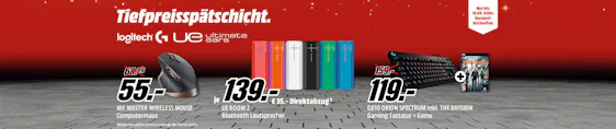 Media Markt Tiefpreisspätschicht in der Übersicht - z.B. ULTIMATE EARS UE MEGABOOM für jeweils 172€