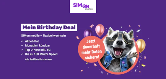 Monatlich kündbar & 0€ Anschlusspreis 🤙 SIMon mobile Vodafone Allnet-Flats | 70GB für 9,99€/Monat