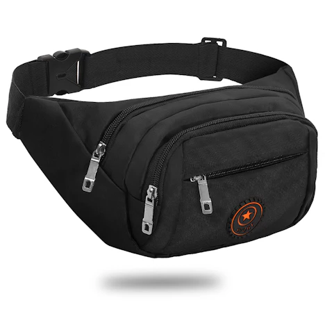 75% Rabatt Bauchtasche für Damen und Herren Gürteltasche Schwarz Hüfttasche Outdoor