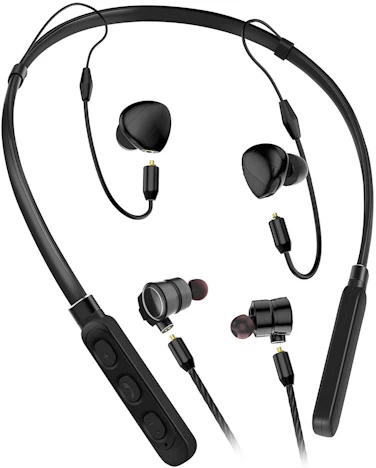 Abnehmbar Bluetooth Nackenbügel Kopfhörer, 2 Paar in Ear Monitor Kopfhörer Sport Ohrhörer