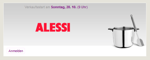 Alessi Sale bei vente-privee ab Sonntag, 9 Uhr *UPDATE*
