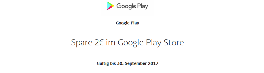 2€ Google Play Gutschein für Deutschland, Spanien und England geschenkt - über PayPal