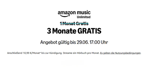 Nur für kurze Zeit! 🤩 Amazon Music Unlimited 3 Monate GRATIS 🤯