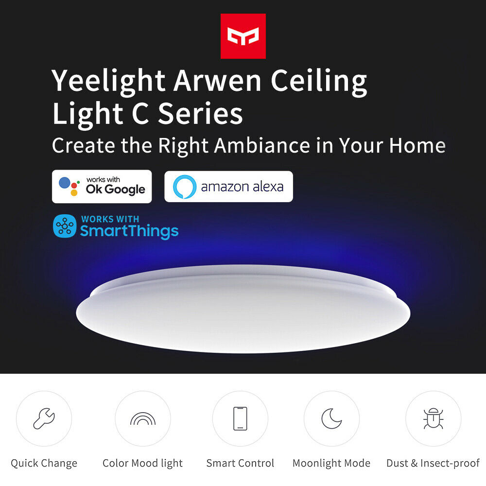 (Ebay DE) Yeelight Arwen Deckenleuchte C Serie (LED mit 16 Millionen Farben)