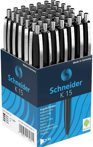 Schneider K15 Kugelschreiber in schwarz 50 Stück für 11,80€(statt 17,90€)