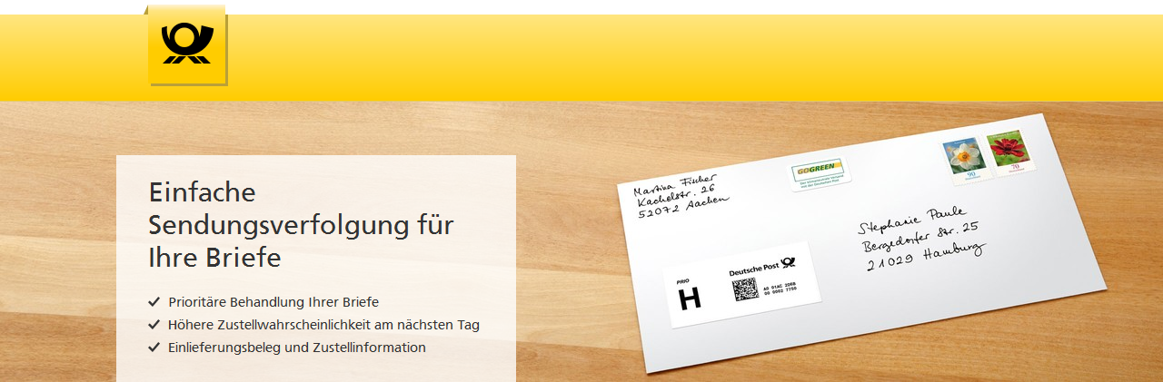 Deutsche Post Prio: Zustellung am nächsten Tag + Sendungsverfolgung für 0,90€