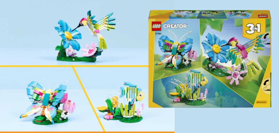 Bunter Bauspaß für kleine Tier-Fans! 🐦 LEGO Creator 3-in-1 Kolibri (31384) für 18€ 🌺