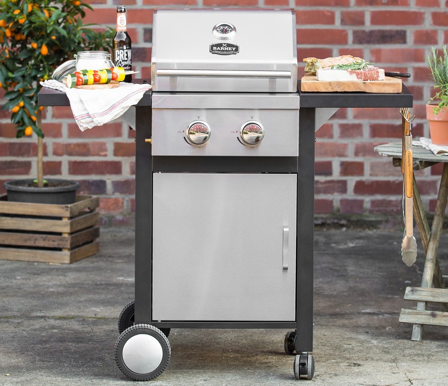 Gasgrill Barney von Springlane Selection für 199€ - BBQ Grillwagen mit 2-Brennern und batterieloser Piezozündung *vorbei*