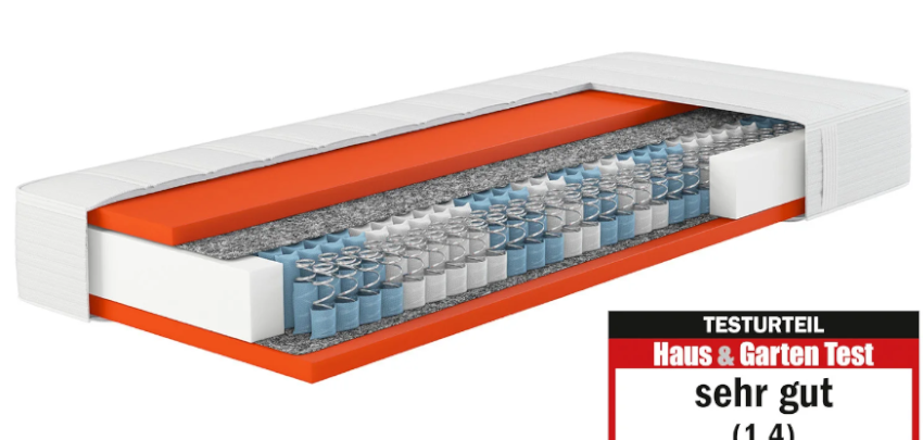 Testsieger zum Toppreis! 🤩 Schlafsysteme Dynamic – Taschenfederkern-Matratze Hn8 für 134€ – 7-Zonen (90 x 200cm) 