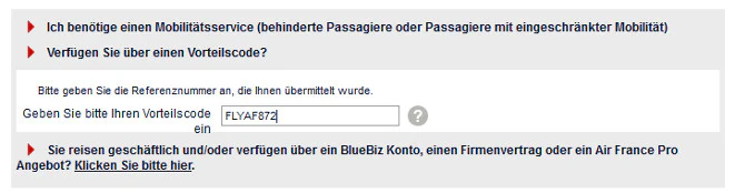 Air France Gutscheincode eingeben schnaeppchenfuchs