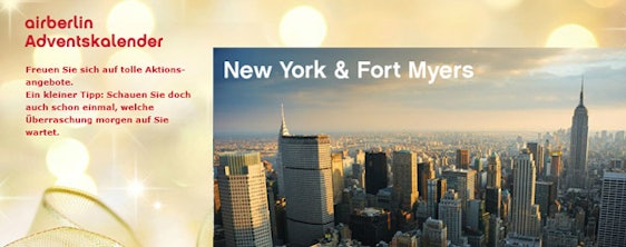 Berlin/Düsseldorf - New York für 299€ im Januar oder Februar 2013 mit airberlin