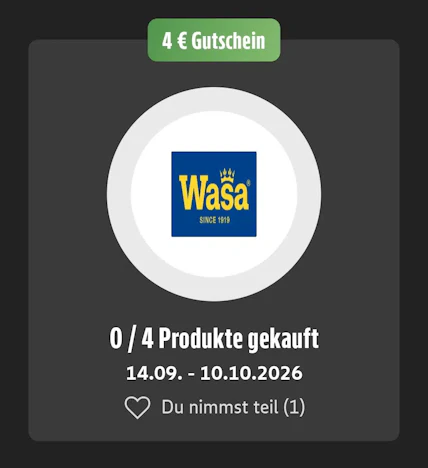 Edeka App: Wasa Challenge (evtl. regional)