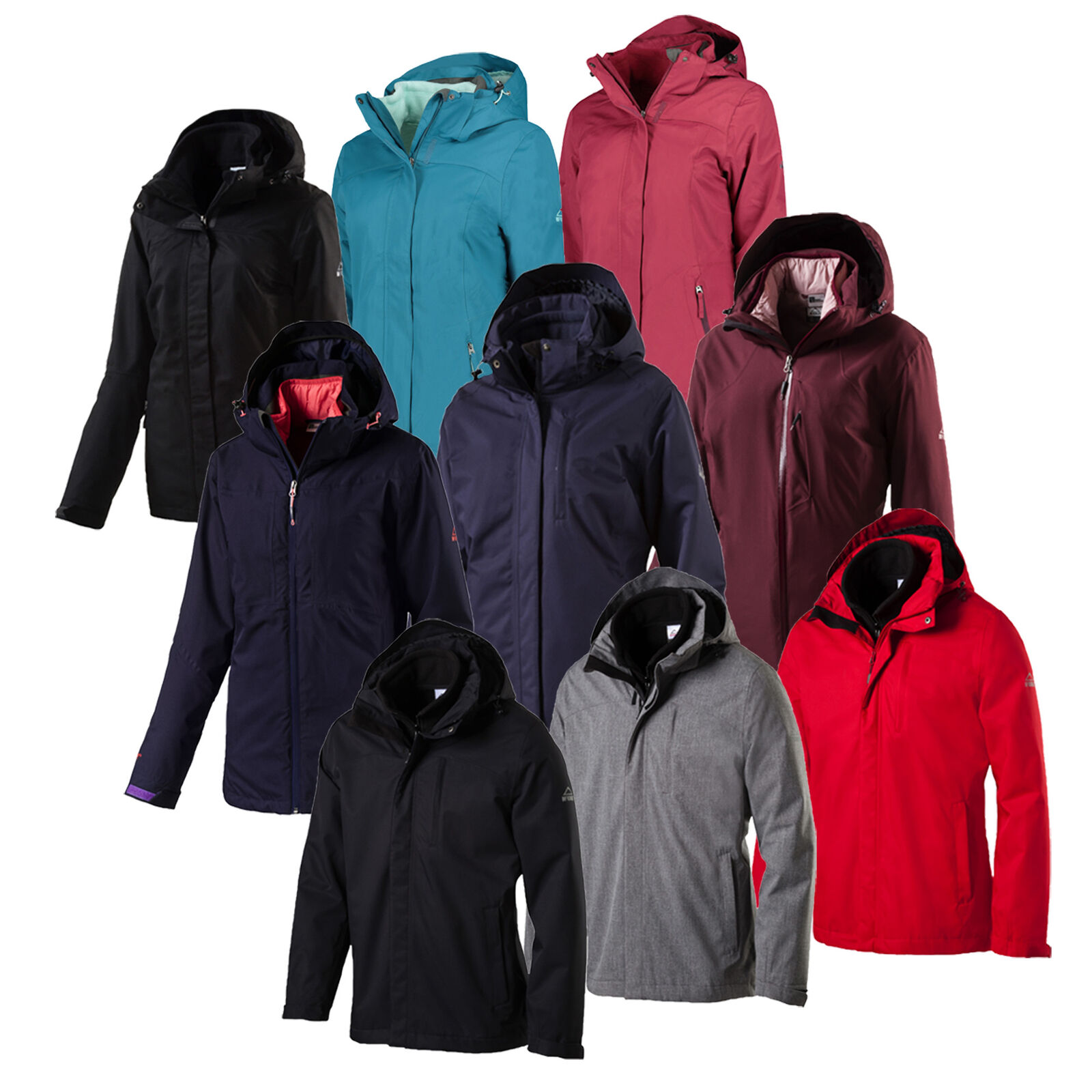 McKinley Damen und Herren Doppeljacken 3in1 Jacken