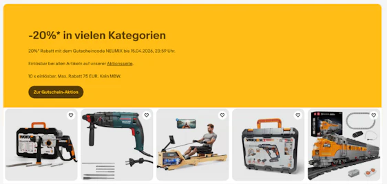 🛍️ 20% Rabatt auf Technik, Spielzeug & mehr bei eBay – bis zu 75€ sparen!