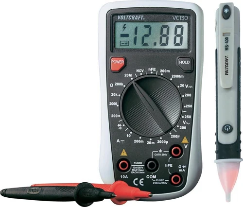 Digital-Multimeter VC130 inkl. berührungsloser Spannungsprüfer MS-400 für 20€