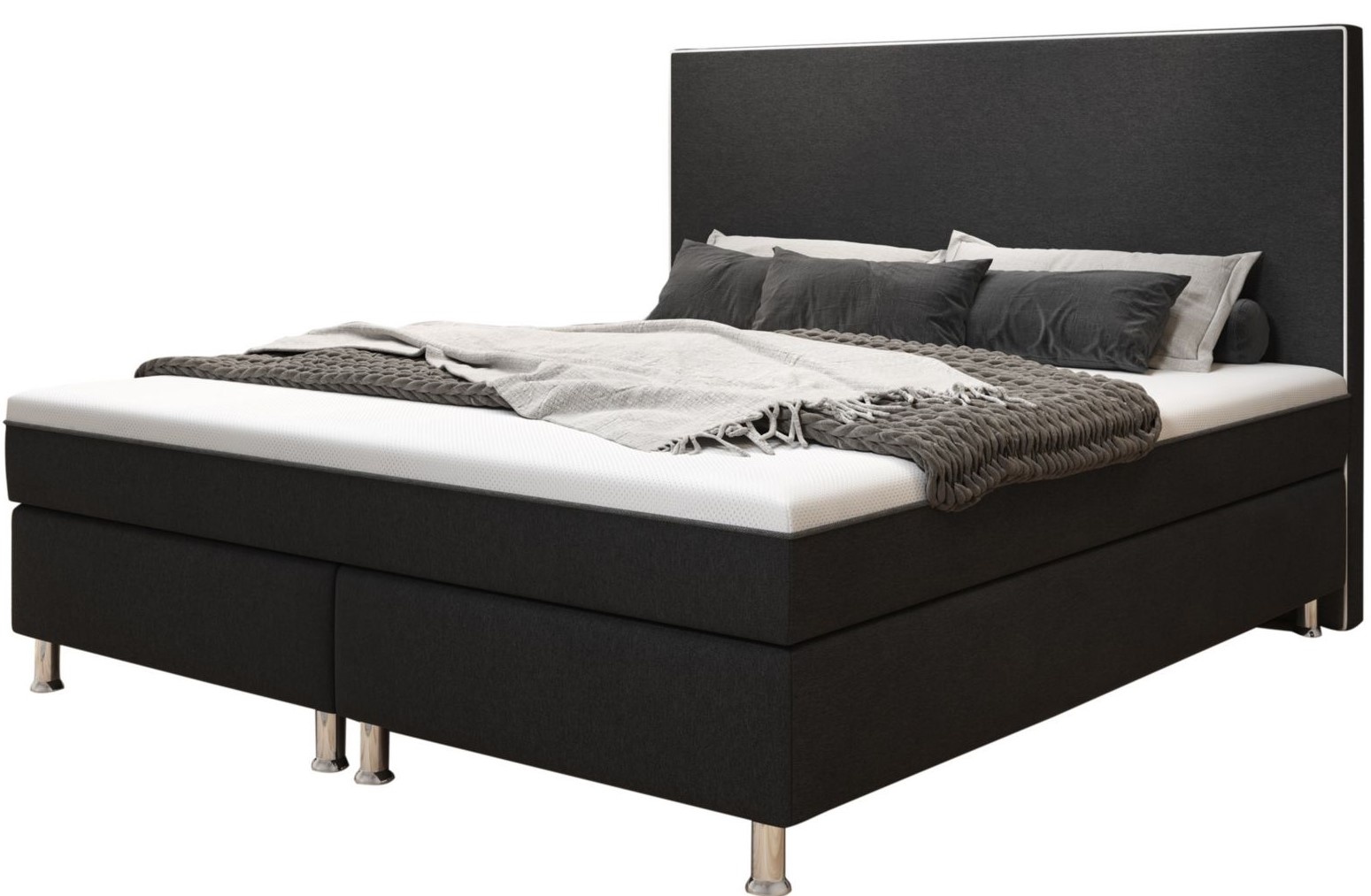 Inter Handels King De Luxe für 468€ - Boxspringbett mit intergriertem Topper, 180x200cm