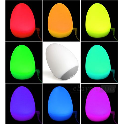 LED Ei Lampe Dekoleuchte Farbwechsel in 8 Modi Nagelneu für 9,99€ inkl. VSK