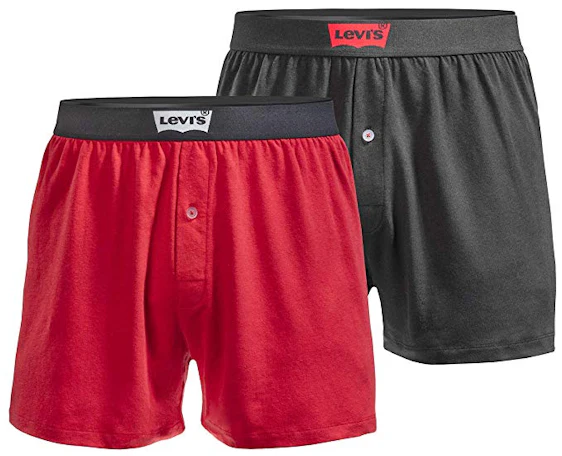 Levis Herren Boxershort Loose Jersey Relax Deluxe Boxershorts 2er Pack (zwei Farben, Gr. S - XL) für 11,89€ statt 17,99€