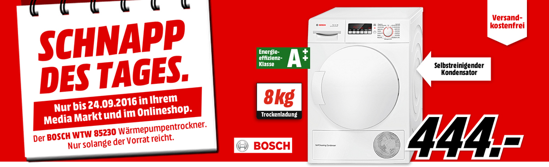 Bosch WTW85230 für 444€ - 8kg Wärmepumpentrockner