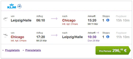 USA: hin und zurück von Leipzig nach Chicago ab 296€ mit KLM