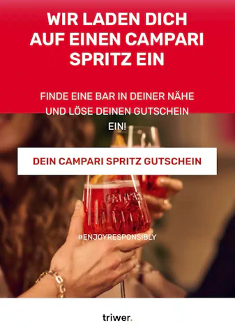 gratis Campari Spritz Gutschein für Stuttgart oder München