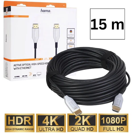 HAMA optisch aktives HDMI-Kabel 4K 15m HDR