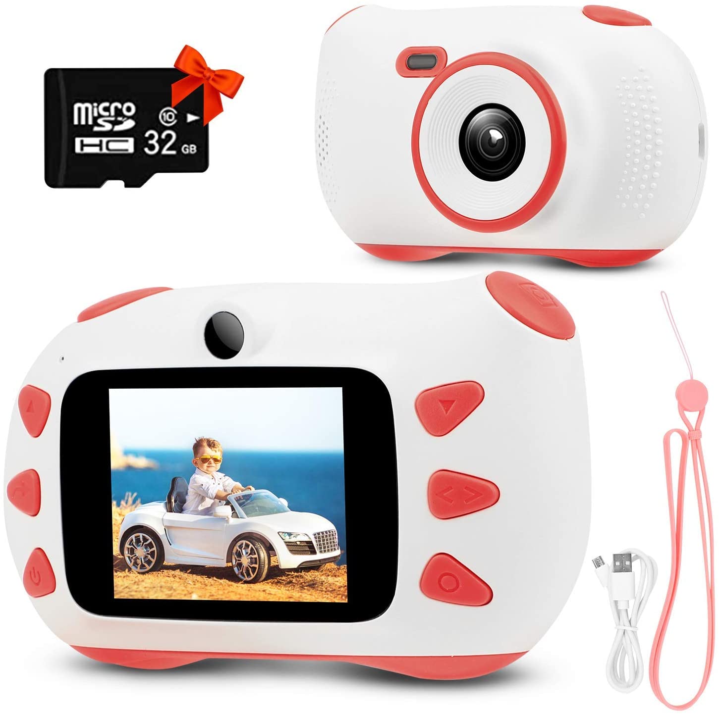 Rumia Digital-Kinderkamera mit Display und 20 MegaPixel und 32GB in Rosa für 24,41€ (statt 37€)