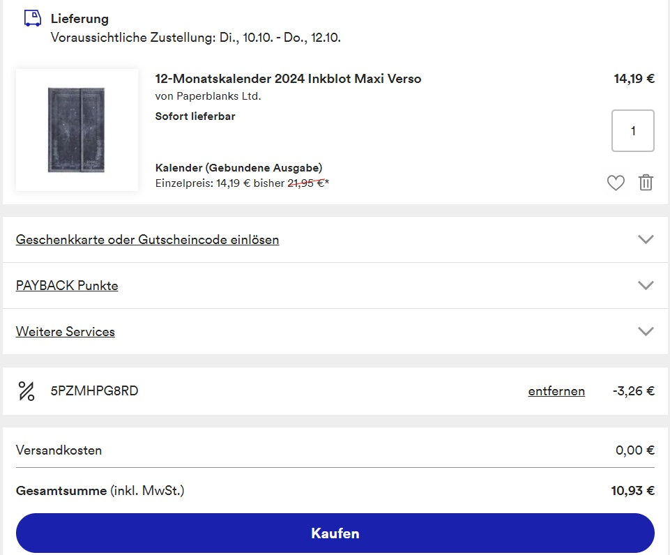 Thalia Gutschein auf Paperblanks