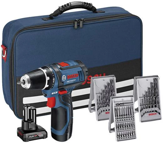 Bosch Professional GSR 10.8-2-Li Akku-Bohrschrauber und viel Zubehör für 93€