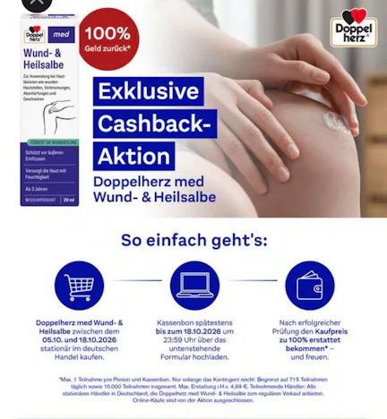 Doppelherz med Wund- & Heilsalbe gratis testen