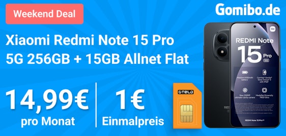 Nur dieses Wochenende & eff. GRATIS 🚀 Xiaomi Redmi Note 15 Pro+ 5G im 15GB Vodafone-Tarif