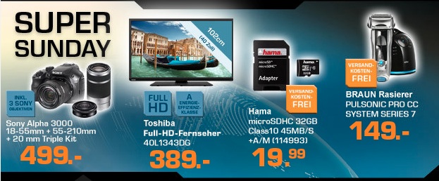 Super Sunday Angebote bei Saturn