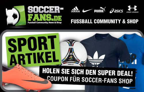 60€ Gutschein für Soccer-Fans.de für 25€ – günstige Sportbekleidung *UPDATE*